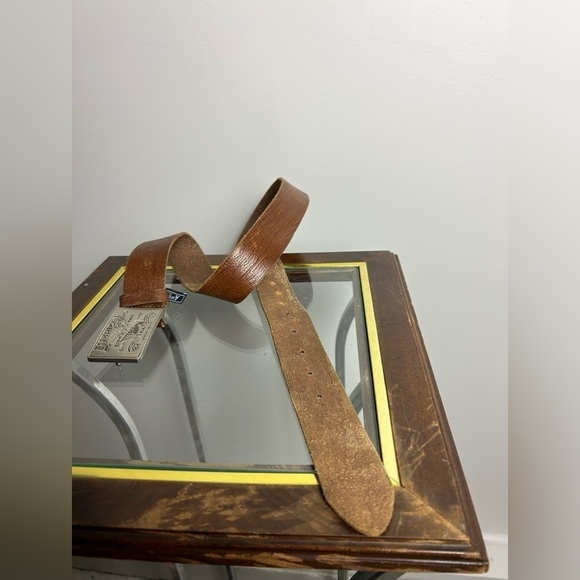 American Living Genuine Brown leather Buckle Belt Size L WOMENS unisex - Picture 3 of 12